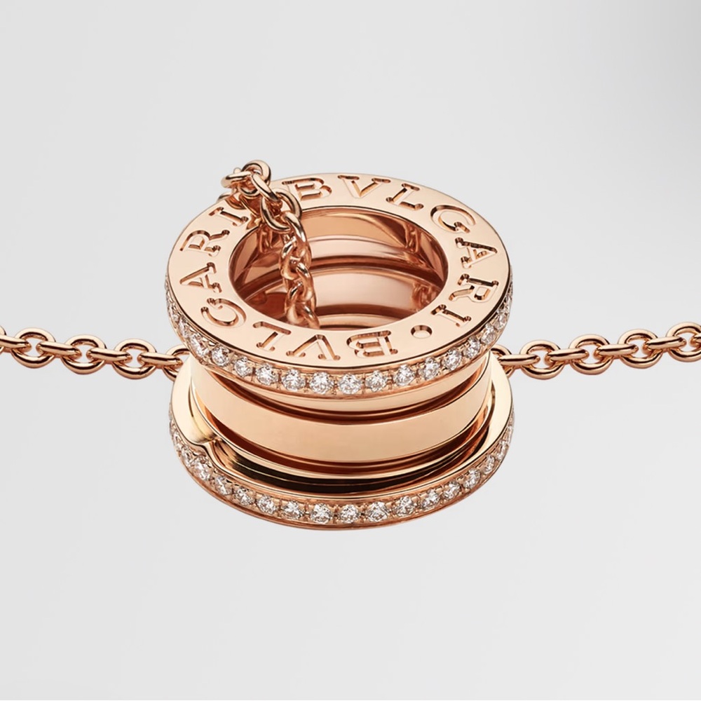 Bvlgari B.zero1 Diamond Necklace K18 Rose Gold(W original box & Warranty Card)
